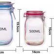 Clear stand-up pouch with jar shape