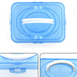 Plastic egg holder with 12 sections for storing eggs safely in the refrigerator