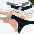 6 pack pure cotton multicolor thong panties