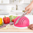 Kitchen tool for quick and easy salad cutting