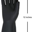 Durable cleaning gloves made from natural gum rubber.