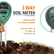 Soil moisture tester with pH and light measurement.