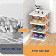 4 LAYER SHOES STAND, SHOE TOWER RACK SUIT FOR SMALL SPACES, CLOSET, SMALL ENTRYWAY, EASY ASSEMBLY AND STABLE IN STRUCTURE, CORNER STORAGE CABINET FOR SAVING SPACE