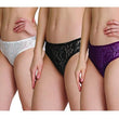 Women's Low Waist Lace Panty Trio - Pack of 3