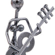 Girl musician pen stand with bass guitar showpiece.