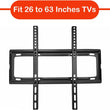 TV Wall Bracket Mount Slim Monitor Stand for 26 x 63, LCD LED 3D plasma Flat TVs Full Motion Heavy-Duty Wall Bracket, Sturdy and Strong Flat Screen Design TV Wall Mount (46cmx20cm)