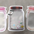 Plastic Transparent Medium Jar Shaped Pouch With Zipper (1 Pc)