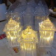 Crystal table lamp with LED flickering candle light for bedroom