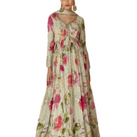 Gown with Nazneen Dupatta