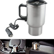 Silver electric kettle mug for easy car use