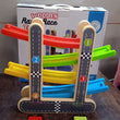 Car Racer Track Play set Wooden Click Clack Toys With 4 Mini Racers (1 Set)