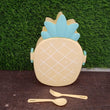 Kids Lunch Box Cute Pineapple Shaped Bento Box with Fork Spoon Snack Container Microwave Portable Office Lunch Box (1 Pc / With Spoon & Fork)