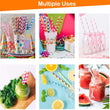 Home Paper Straws Durable & Eco-Friendly Colorful - Drinking Straws & Party Decoration Supplies, Adorable Solid Color Food Grade Paper Straws for Birthday, Wedding, Baby Shower Celebration (25 Pcs Set)