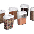 Set of 6 easy flow storage jars with lids