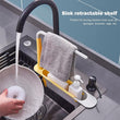 Telescopic Sink Storage Rack Material Kitchen Rag Rack Dishwashing Organizer Shelf Drain Basket Pp Under Sink Organizers ( Mic Color 1 Pc)