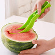 Plastic watermelon cutter slicer for easy and precise cutting of watermelon slices.