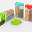 2-liter plastic cereal storage with two compartments