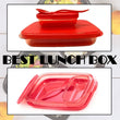 Lunch box with rectangular shape and 2 compartments