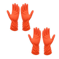 Large orange gloves for cleaning and gardening