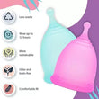 Women's reusable menstrual cup for an eco-friendly period