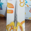 Stainless steel scissors with a focus on their sharp blades and ergonomic handle for precision cutting