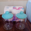 Transparent Kitchen Plastic Container/ Jar Set (2 Pcs Set / 1100 ML Approx)