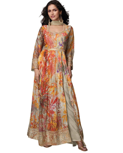 Georgette Gown with Dupatta