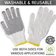 Cotton hand gloves in raw white, unisex, ideal for various uses.