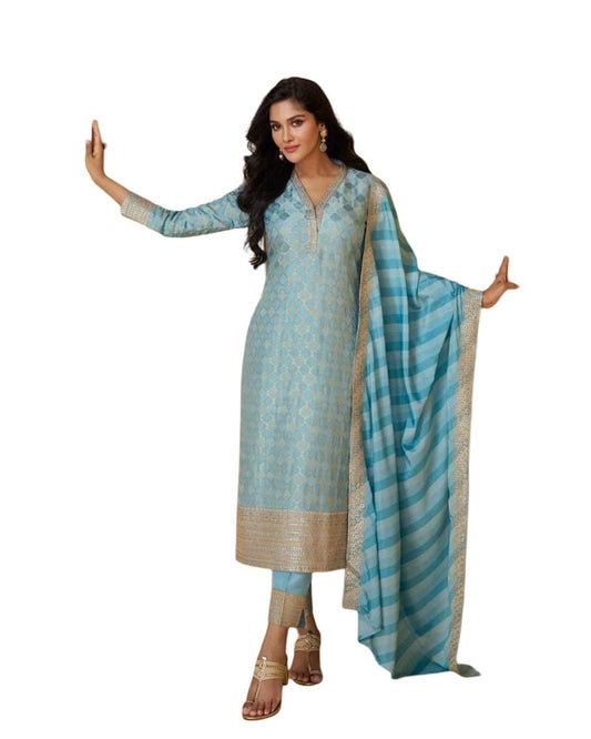 Viscos plazzo Dupatta set
