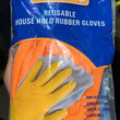 Large orange gloves with reinforced grip