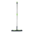 Flat mop for wet and dry use, microfiber, with rotating head and telescopic handle.