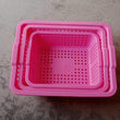 Plastic baskets for fruit, includes large, medium, and small sizes