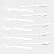 Premium plastic spoon and fork set, 10 pieces.