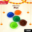 Silicone Diya for Diwali Attractive Design Colourful Diya Combo