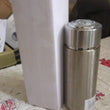 Sturdy stainless steel water bottle with 24-hour insulation.