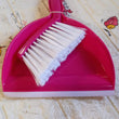 Compact cleaning set with dustpan and broom