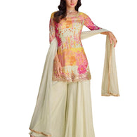 Real Chinon Silk Suit with Dupatta