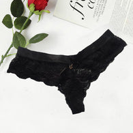 BODY Black Ruched Booty Cheeky Lace Hipster