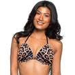 "COMFY" Banana Moon Swimwear Really Brown Leopard Push Up Halter Bra