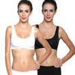 Black White Medium Support Sports Bra Sets