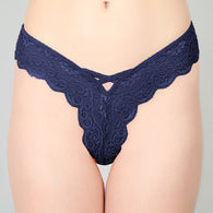 Blue Lace Design Women's Thongs ( Pack of 1 )