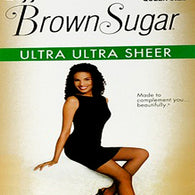 Brown Sugar Reinforced Panty & Toe Off Black Pantyhose