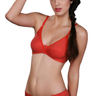 Comfy Red Cotton Everyday Bra Panty Set