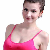 Cool Magenta Comfy Medium Impact Sports Bra And Free Boyshort