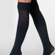 DIM Black Glossy Sheer Knee High Socks