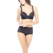 Dashing Black Plunge T-shirt Bra Boyshort Set