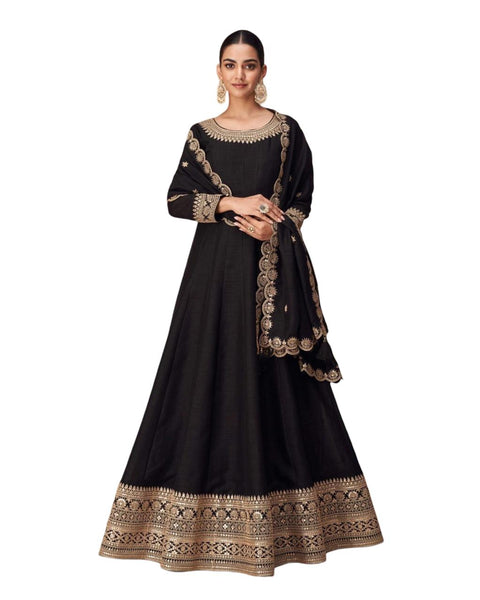 Silk Gown With Dupatta