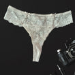 Etam Double Up Daisy White Floral Lace Thong(sold out)