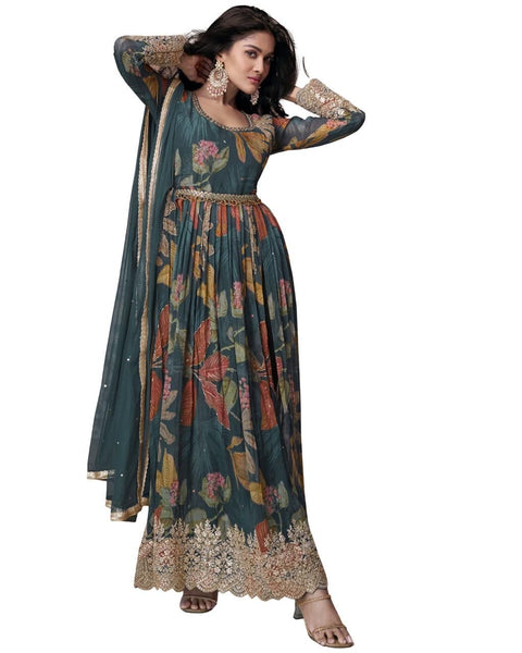 Georgette Gown with Dupatta