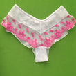 GMT Embroidered Ultra Sexy Panty Thin 1pc White